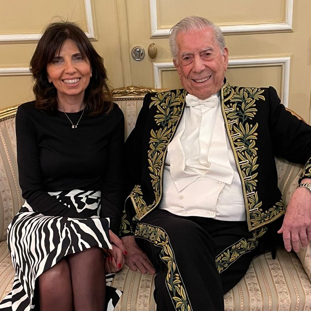 Nada Chedid, pareja de Álvaro Vargas Llosa, con Mario Vargas Llosa