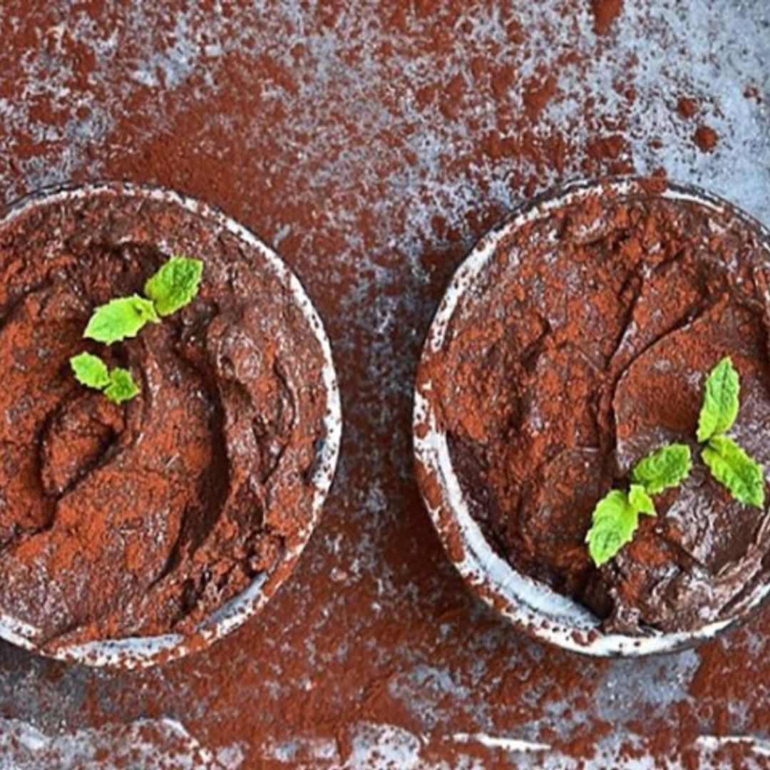 'Mousse' de chocolate y aguacate con jarabe de arce