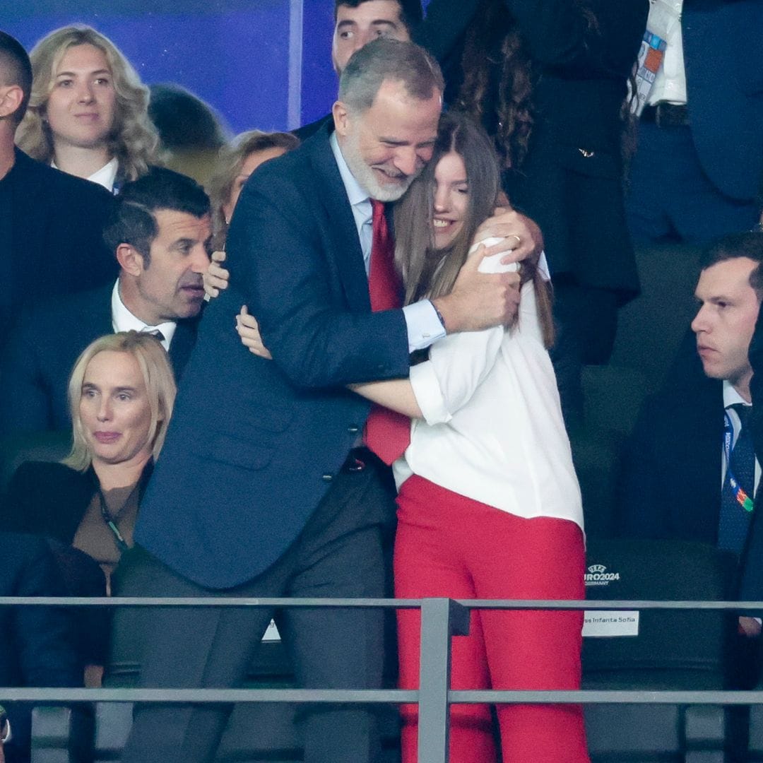 El rey Felipe y la infanta Sofía en la final de la Eurocopa en Berlín el 14 de julio de 2024