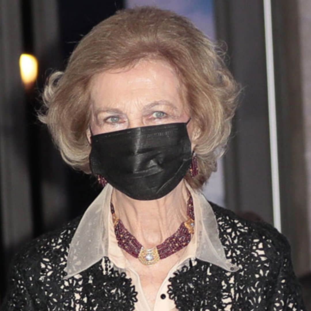 La reina Sofía disfruta de una noche con mucho arte antes de asistir a los Premios Princesa de Asturias