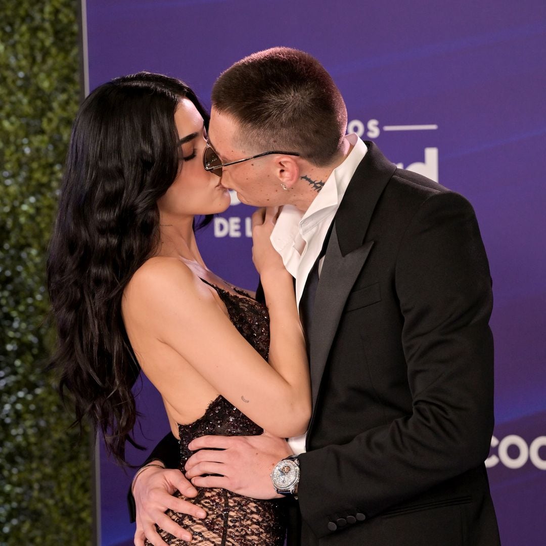 Kenia Os and Peso Pluma shut down the Billboard Latin Music Awards blue carpet with their bold looks