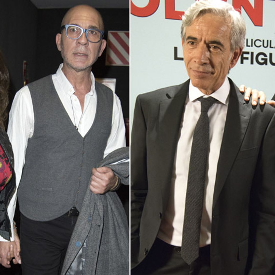 Pastora Vega, con su pareja y su exmarido, Imanol Arias, en el estreno de la película que ellos protagonizan