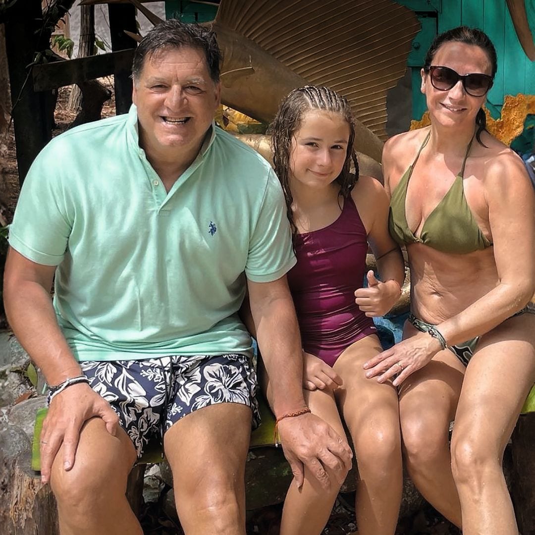 José Campos con su mujer, Marian, y su hija Martina