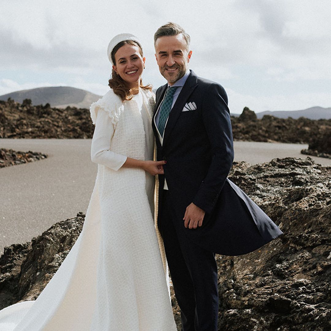 María, la novia del look 'cinco en uno' que se casó en su casa familiar de Lanzarote