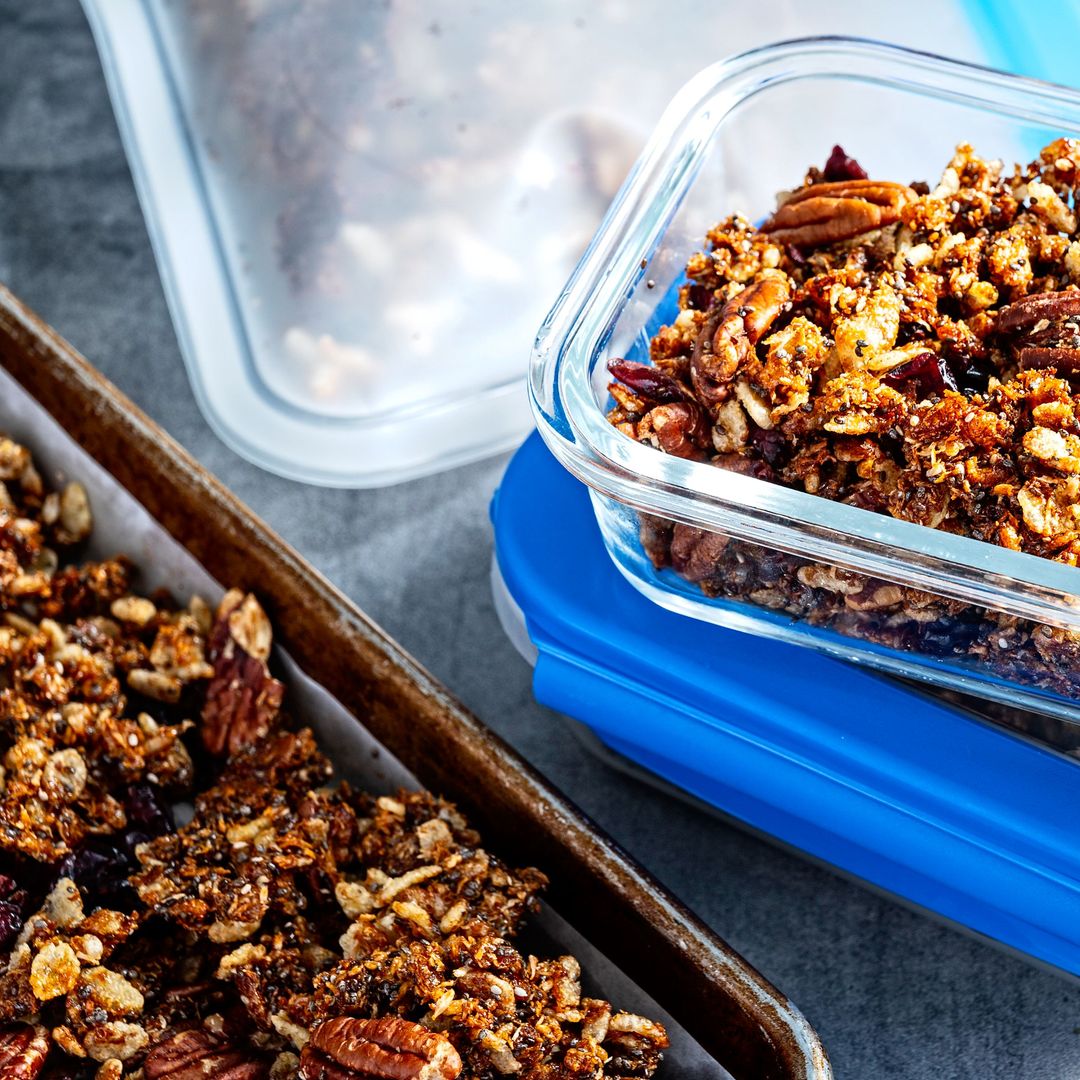 Resultado de granola casera de frutos secos al horno
