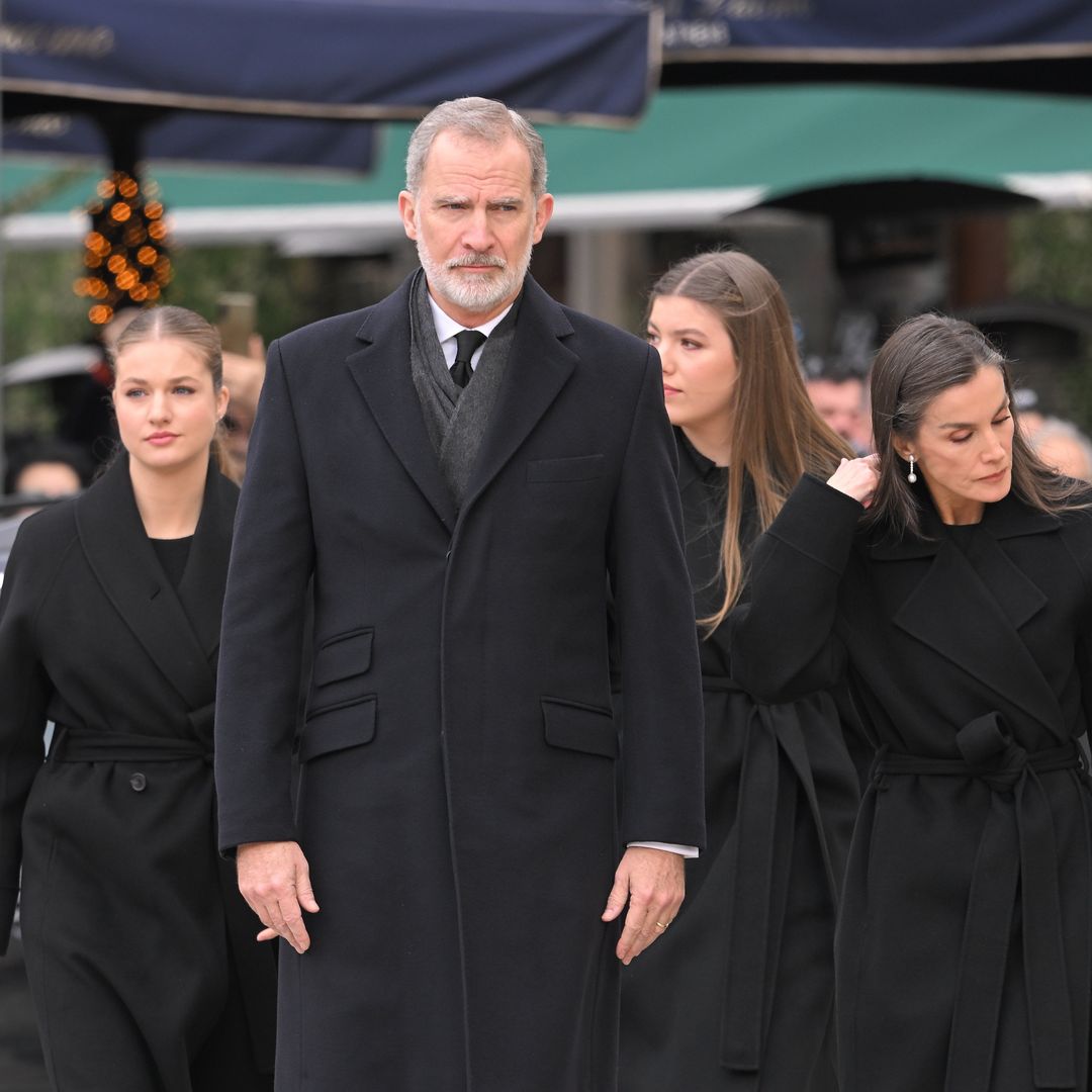 Los Reyes con Leonor y Sofía en el funeral de Irene de Grecia en Atenas