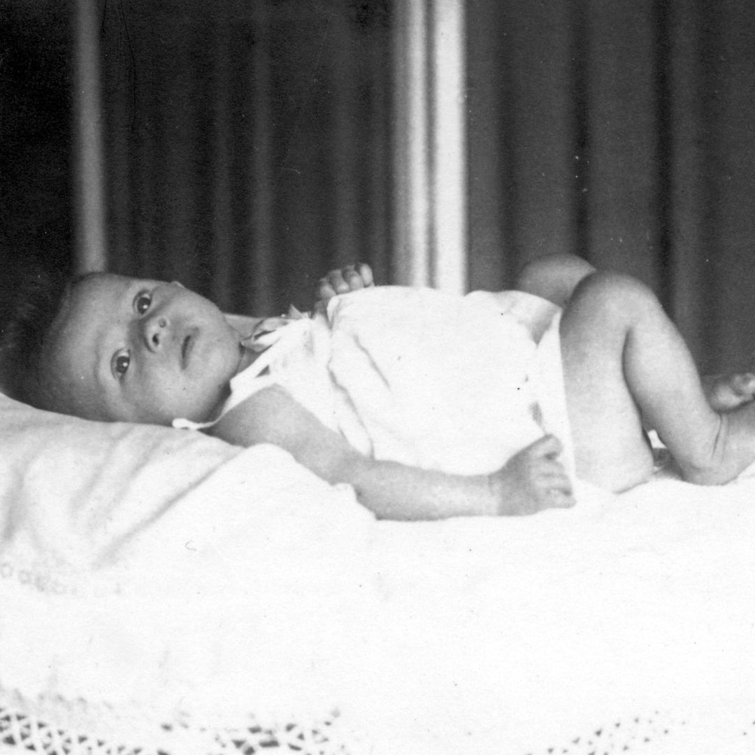 Audrey Hepburn, a los tres meses de vida, en 1929