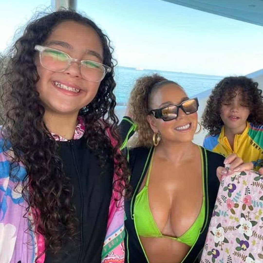 Mariah Carey con sus hijos