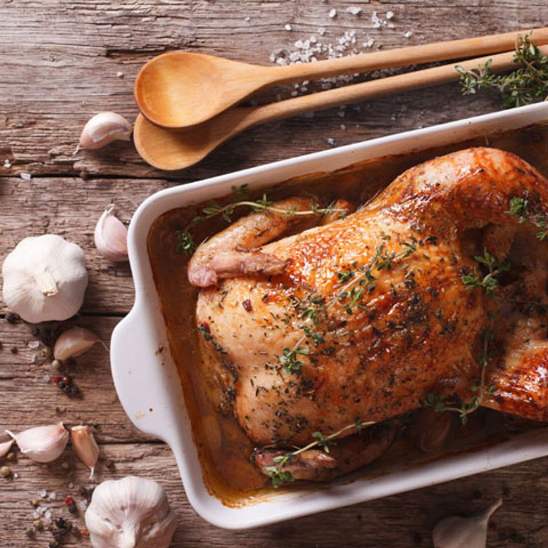 Pollo asado al ajo y tomillo