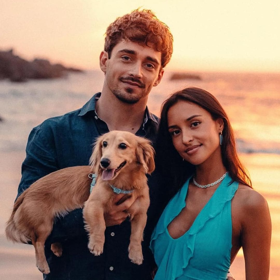 Así es Leo, la tierna mascota que fue cómplice en el compromiso de Charles Leclerc y Alexandra Saint Mleux