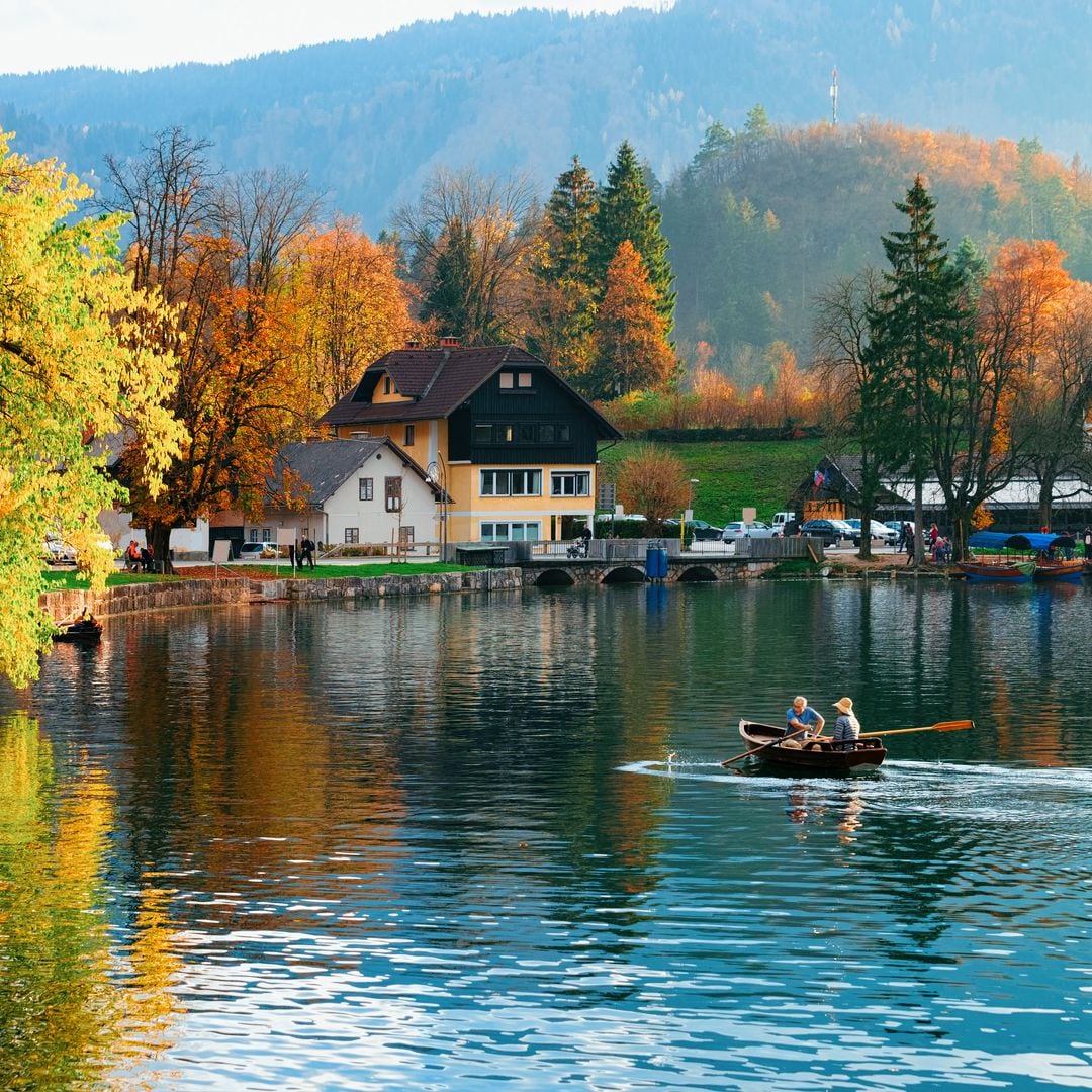 Lago de Bled en otoño, Eslovenia