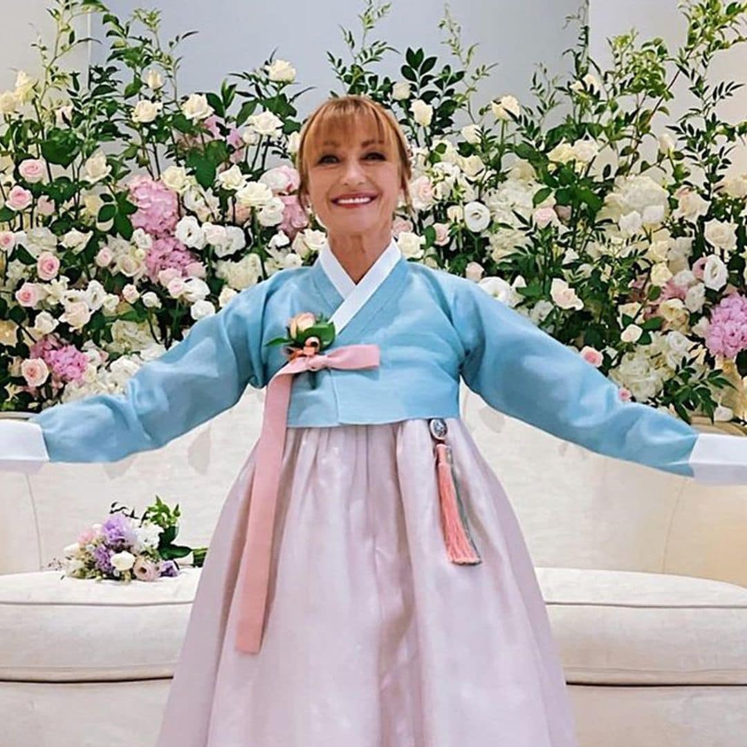 Jane Seymour, una orgullosa mamá en la boda tradicional coreana de su hijo Kris