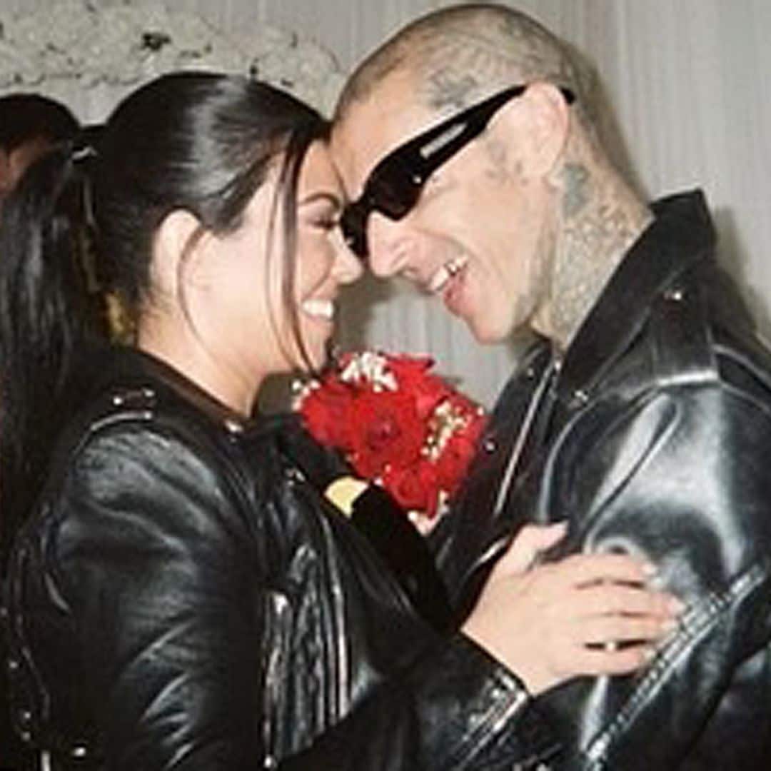 Las primeras imágenes de la boda secreta de Kourtney Kardashian y Travis Barker