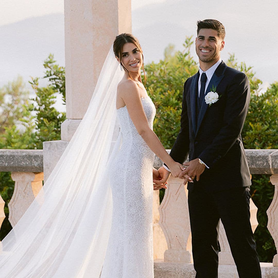 Las fotografías oficiales del enlace de Marco Asensio y Sandra Garal en una espectacular fortaleza de Mallorca