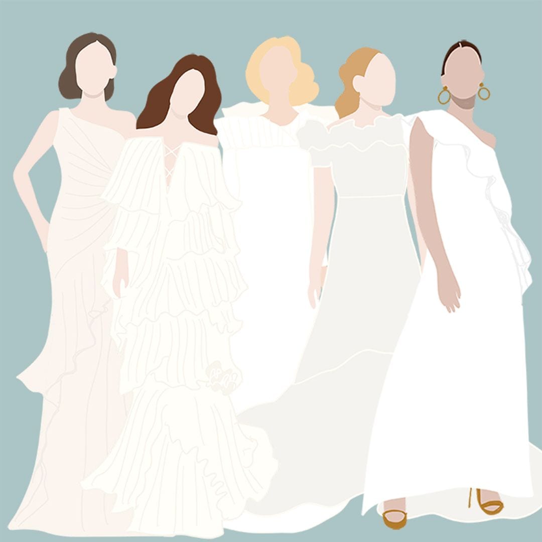 Si buscas un vestido de novia con volantes, tienes que ver estas ideas
