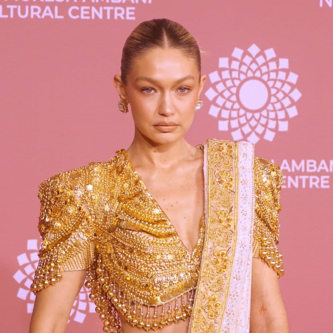 Gigi Hadid y el traje joya de más de un año de confección que ha estrenado en la India