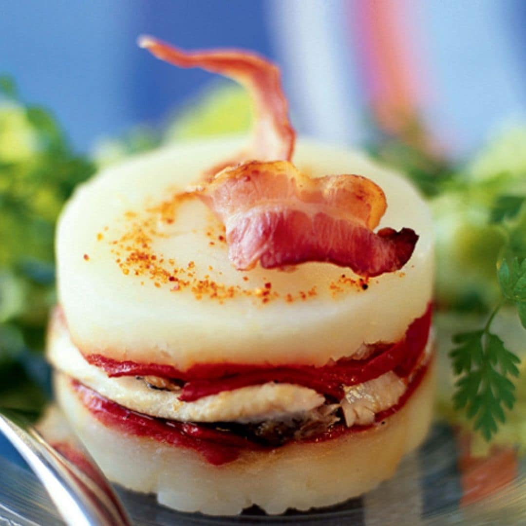 Bocadito de sardinas, patata y bacon