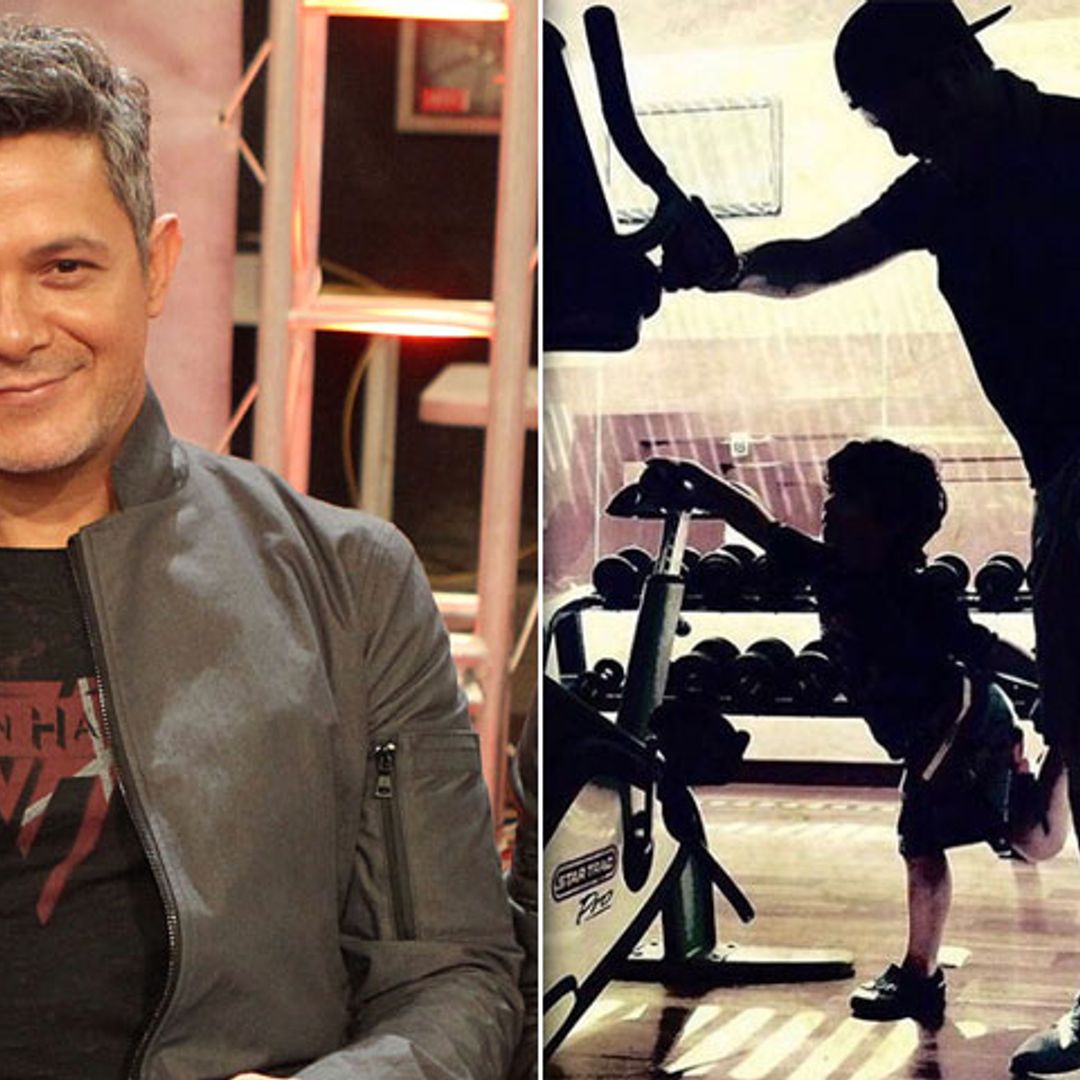 Alejandro Sanz y su hijo Dylan, ‘mano a mano’ en el gimnasio