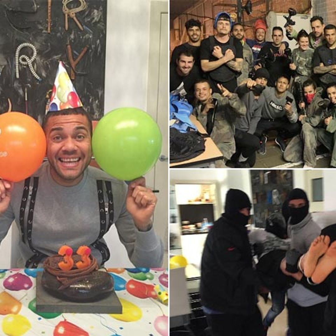 El loco cumpleaños de Dani Alves con secuestro y batalla de 'paintball'