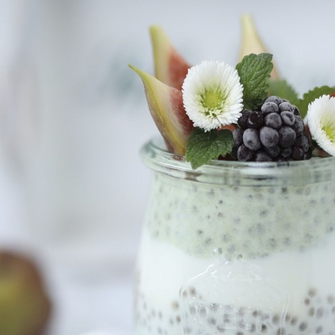 Pudín de chía con espirulina