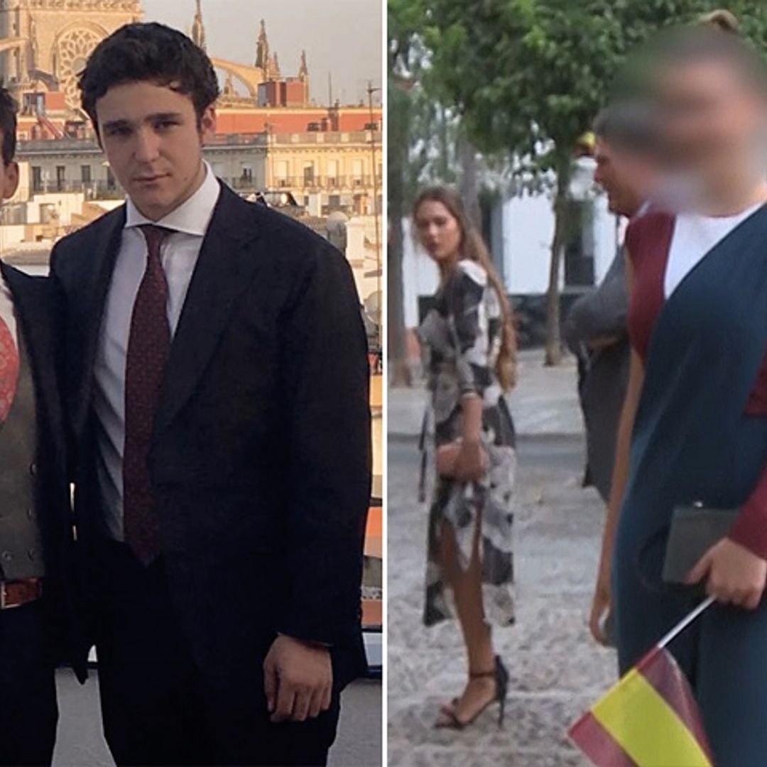 En vídeo: Felipe de Marichalar y Alba, hija de Vicky Martín Berrocal y 'El Cordobés', coinciden en una boda