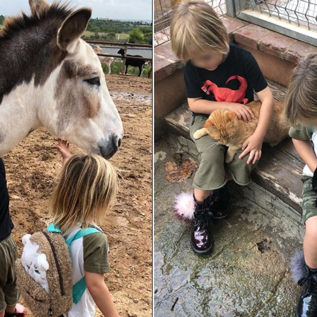 Elsa Pataky contagia a sus hijos su pasión por los animales