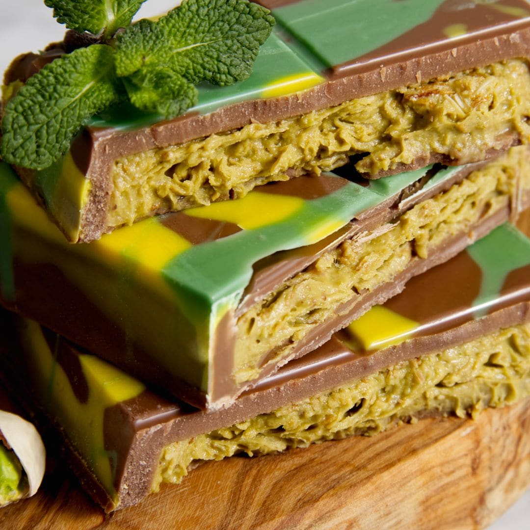El chocolate dubai mezcla lo dulce del chocolate con el sabor especiado del pistache