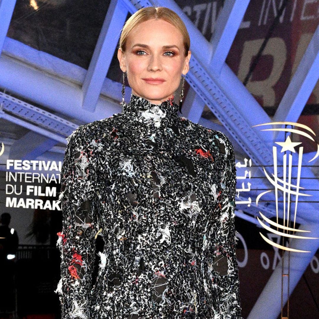 Diane Kruger, puro vanguardismo con su diseño 'roto' y con sorpresa en Marrakech