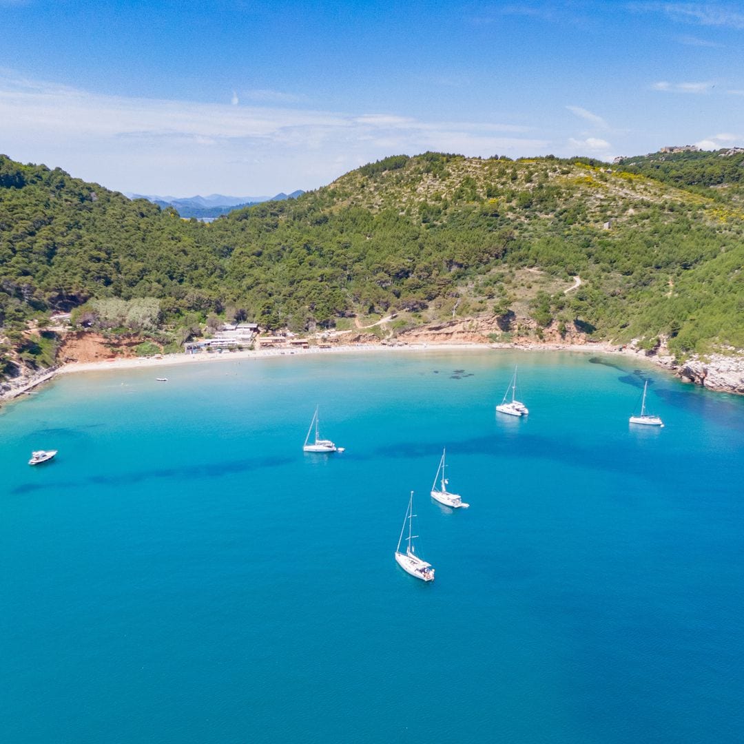 Playa de Sunj, isla de Lopud, Croacia