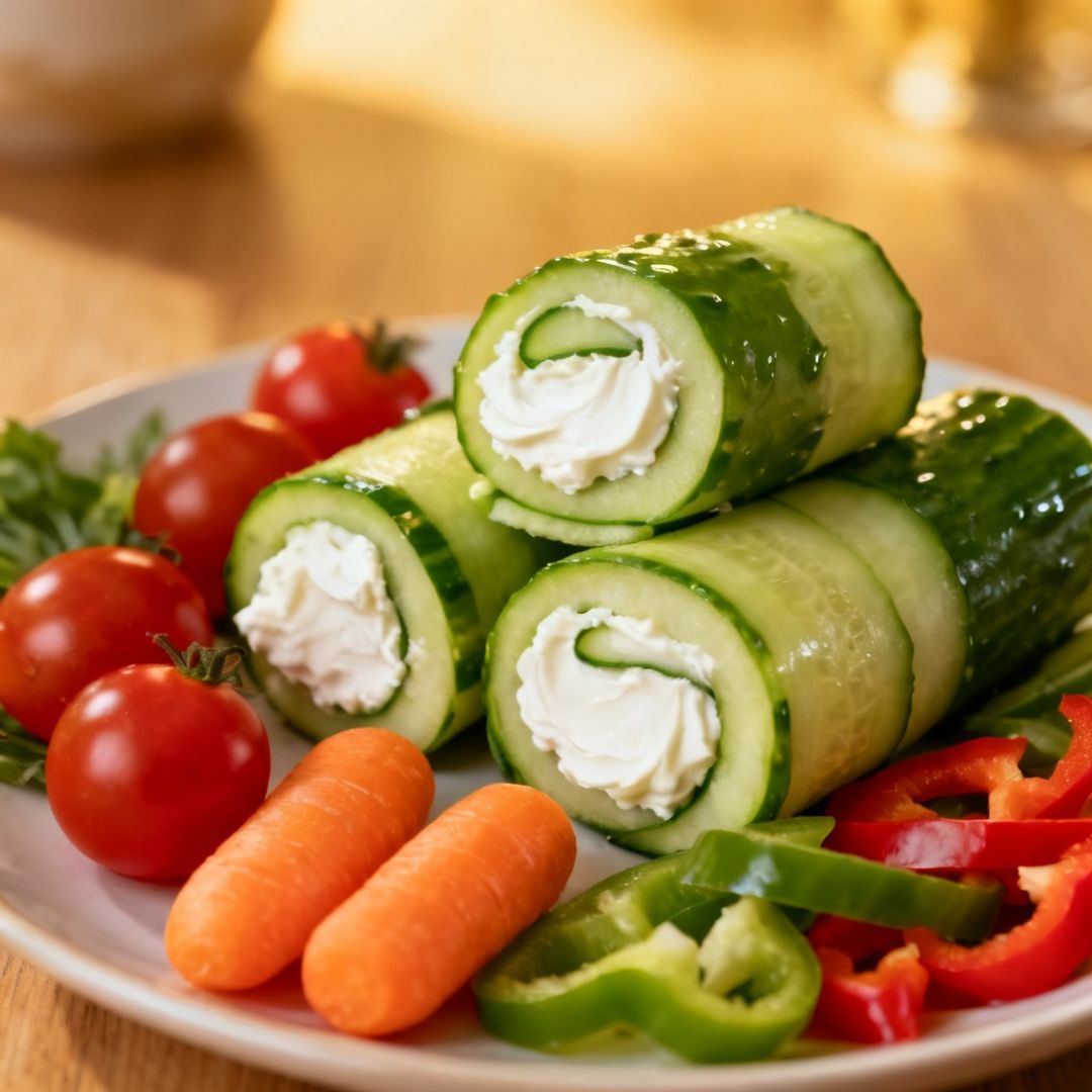 Estos canelones de pepino y queso serán tu comida favorita cuando apriete el calor