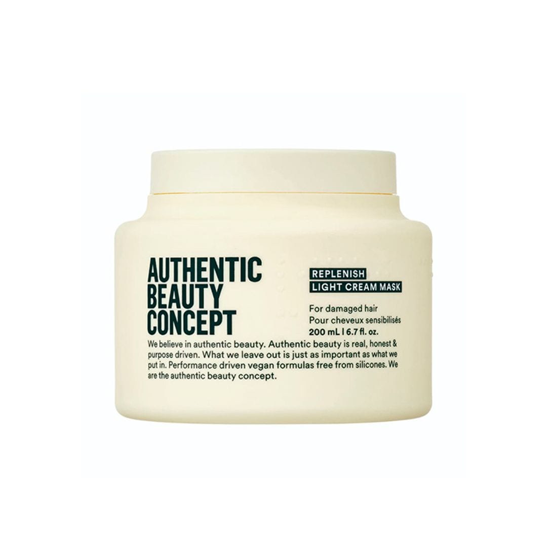 Replenish Light Cream Mask de Authentic Beauty Concept (45,70 euros). Crema ligera con manteca de karité rica en vitaminas, proteína y agua de arroz.