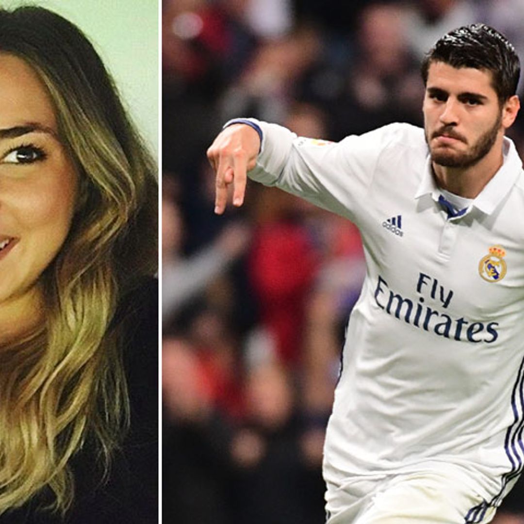 El cariñoso gesto de Álvaro Morata con su prometida en el Bernabéu