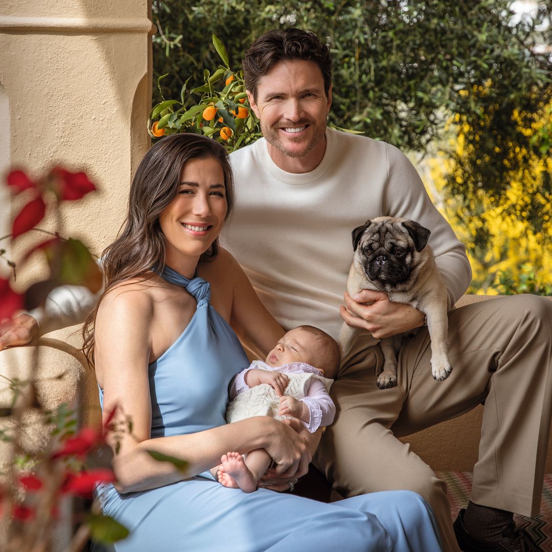 La imagen más familiar de la campeona de tenis junto a su marido, Arthur; su bebé, y su perro, "Gordi"