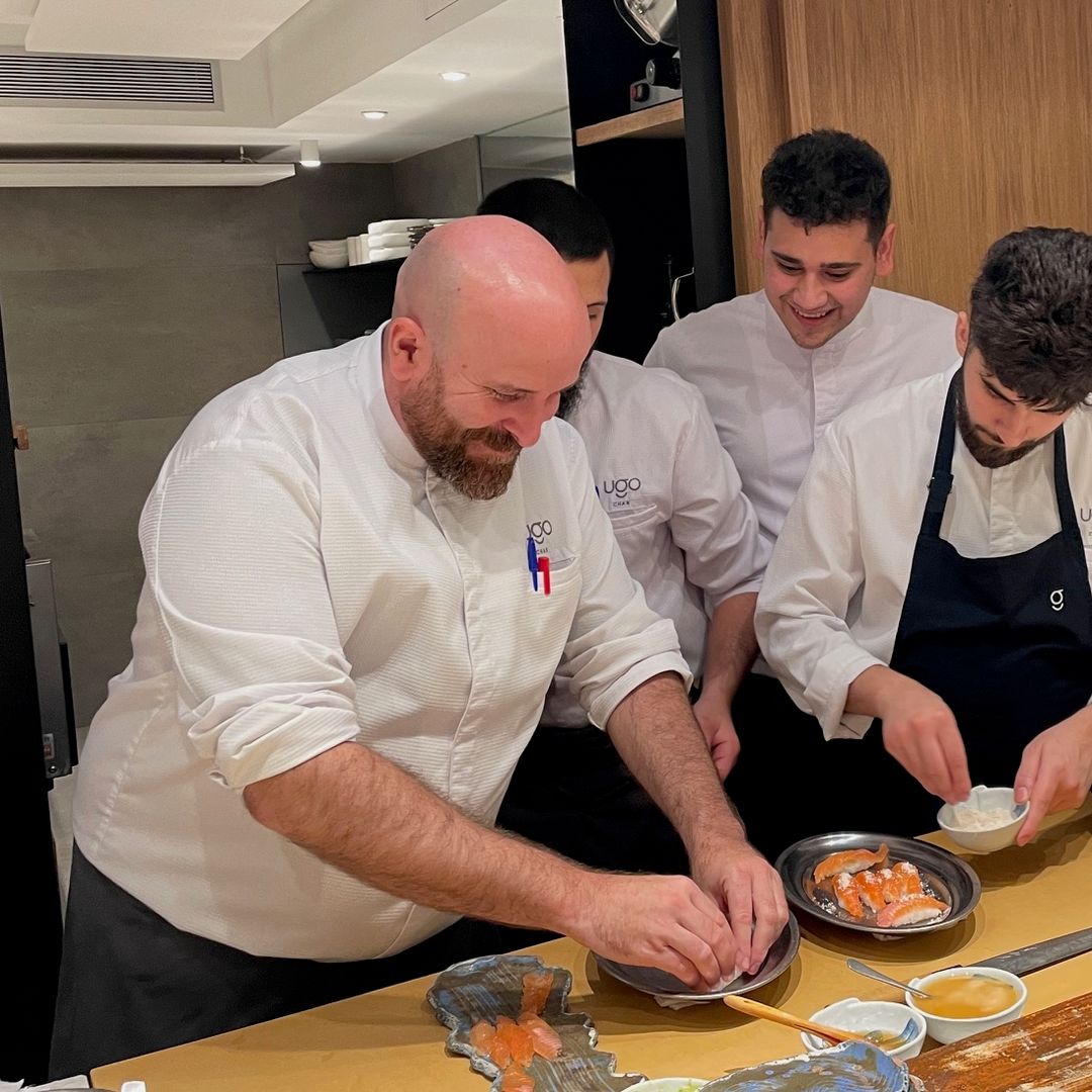 Hugo Muñoz en el pase de su restaurante