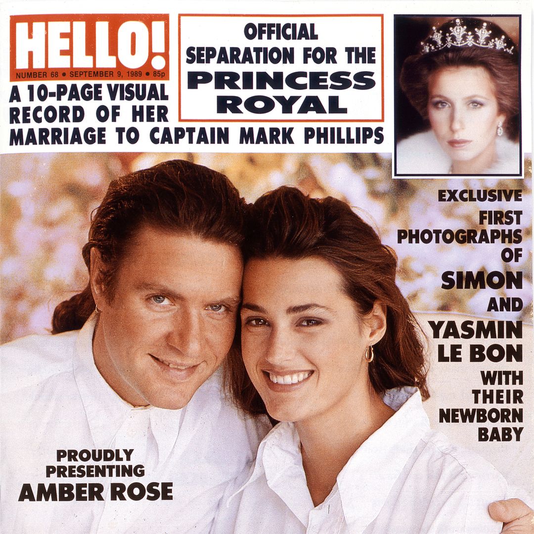 Amber apareció en la portada de "Hello!", en septiembre de 1989, junto a sus padres