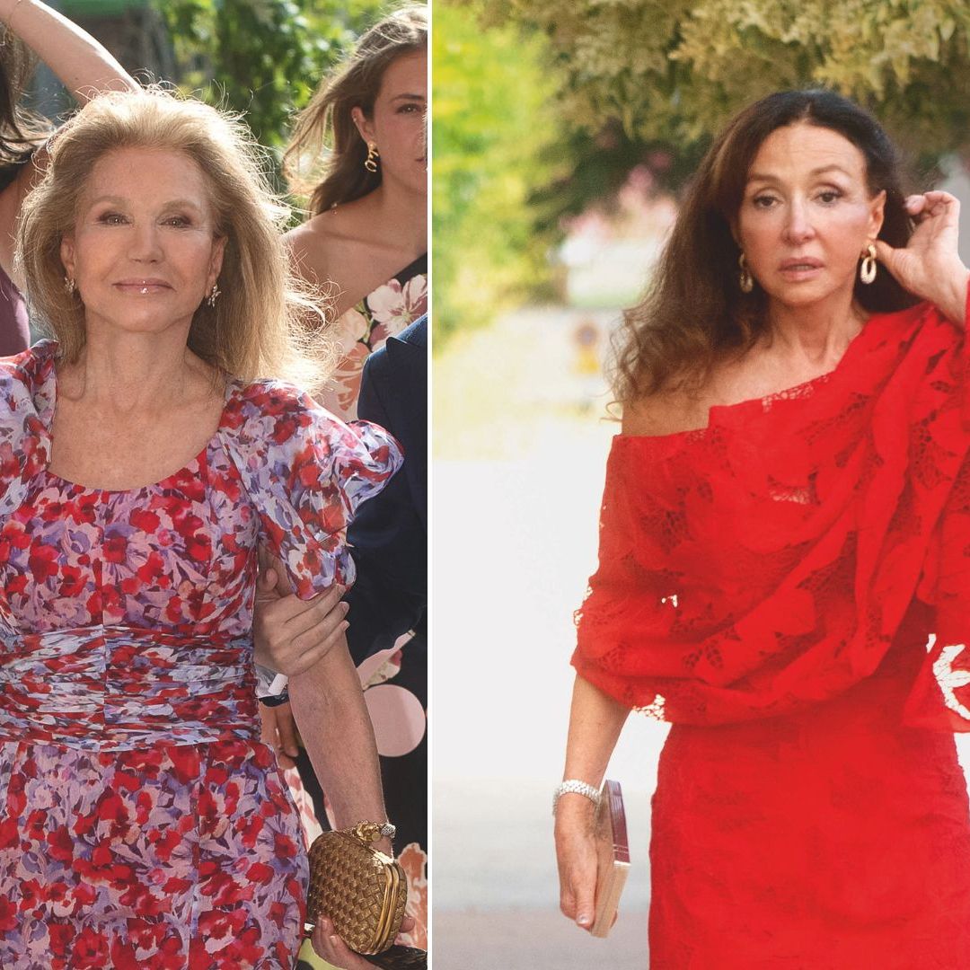 En fotos: Alicia y Esther Koplowitz reaparecen derrochando estilo en la gran boda de Carlota Cortina