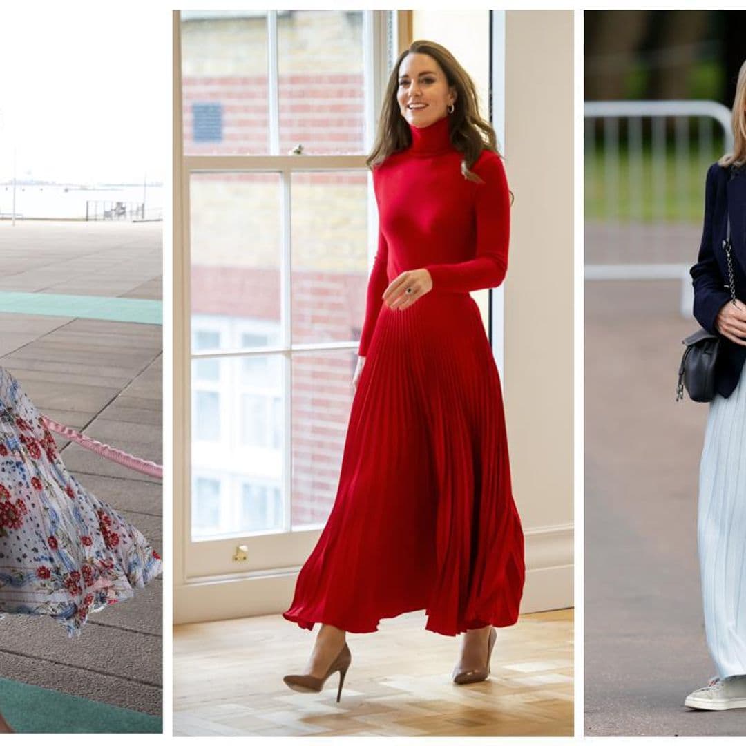 Falda plisada: la pieza statement de las royals en otoño