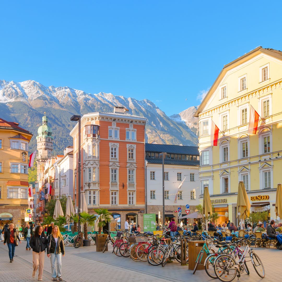 Plaza del Mercado de innsbruck, Austria