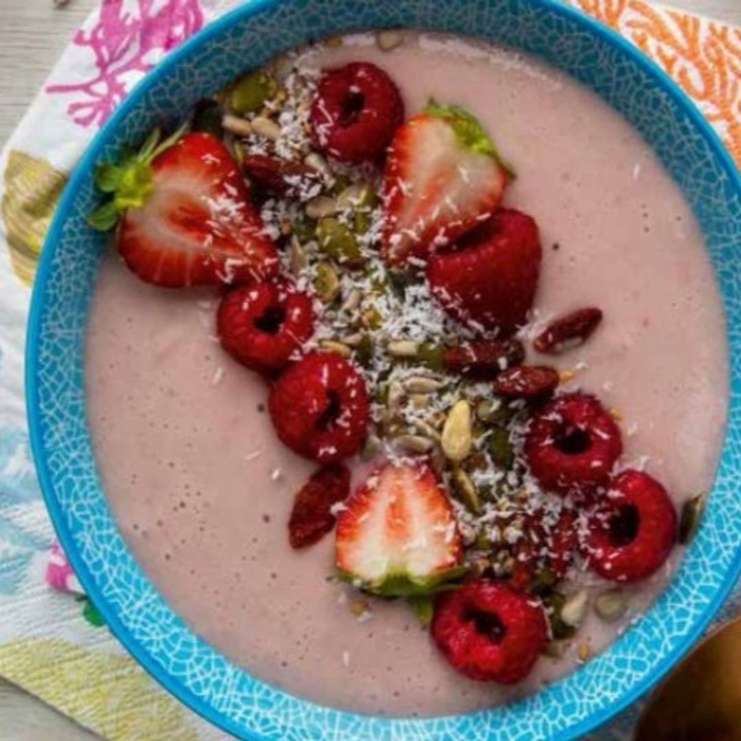 'Bowl' de fresas y crema de arroz