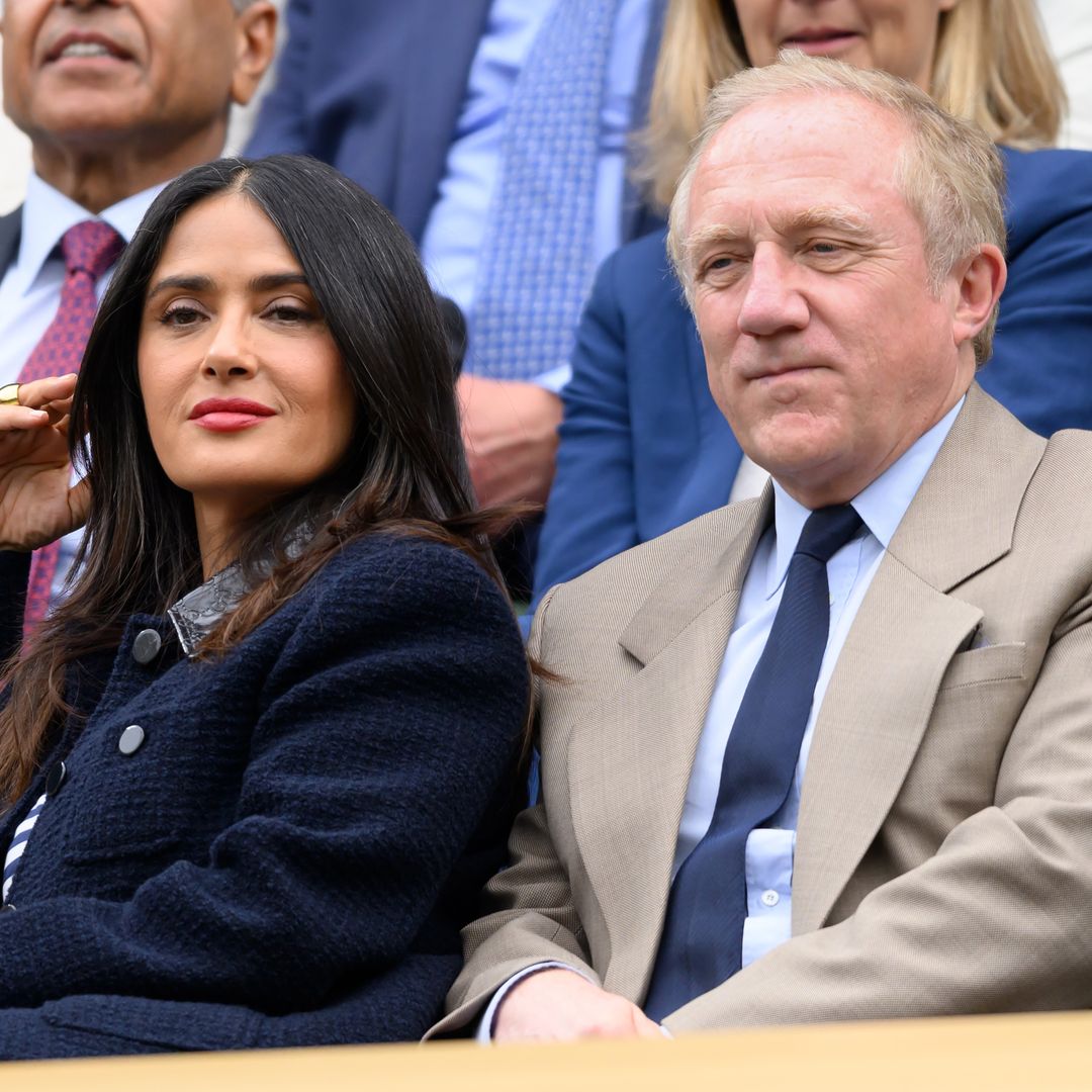 Salma Hayek and François-Henri Pinault take in emotional rollercoaster at Wimbledon