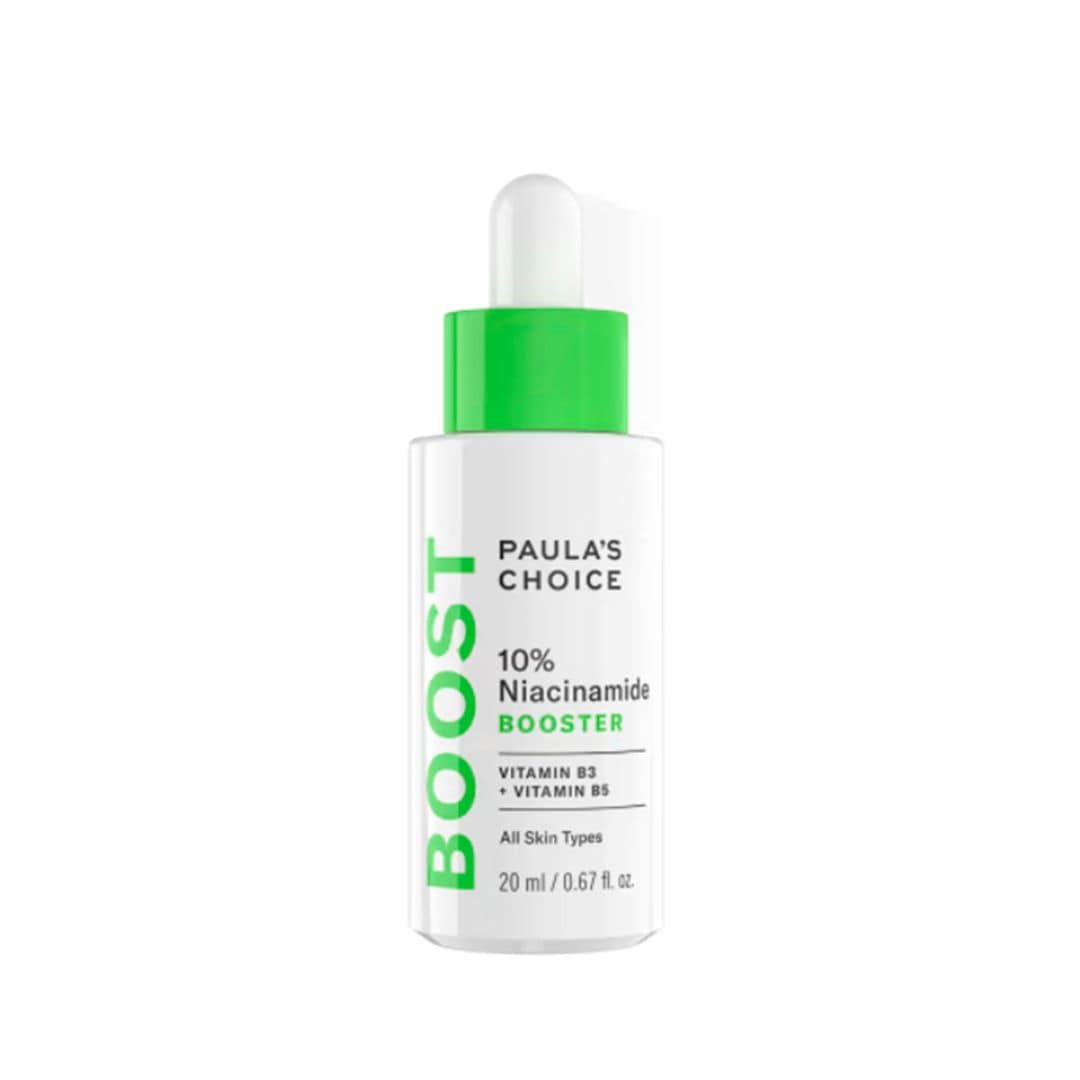 Booster 10 % Niacinamida, de Paula's Choice (59 euros), es un concentrado que reduce manchas, mejora la textura y regula el aspecto de los poros con una mezcla maestra de niacinamida, pantenol y acetilglucosamina. 