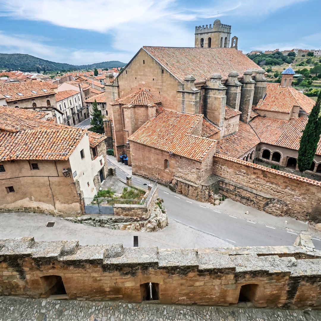 excolegiata de santa maría, vista desde el castillo, mora de rubielos, Teruel