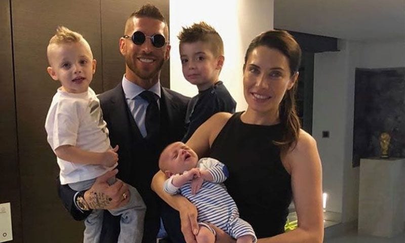 Pilar Rubio y sus hijos, el mejor apoyo de Sergio Ramos antes de la Champions