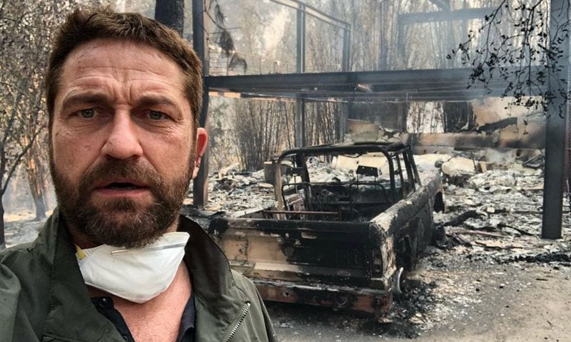 Así han vivido Gerard Butler, Charlie Sheen o Lady Gaga la catástrofe de los incendios en California