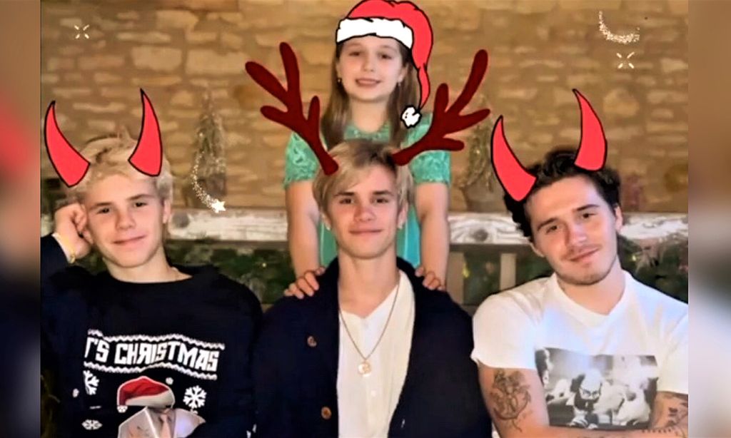 El desternillante 'making of' de la felicitación navideña de los Beckham