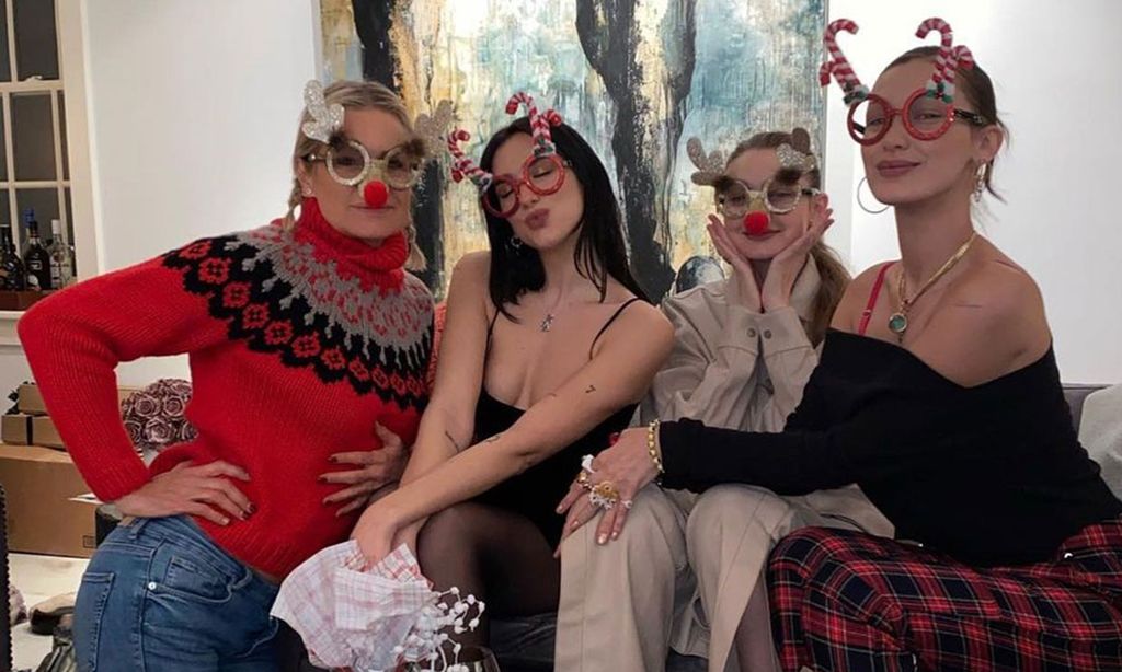 Los Hadid celebran la Navidad con un miembro más en la familia, ¡Dua Lipa!