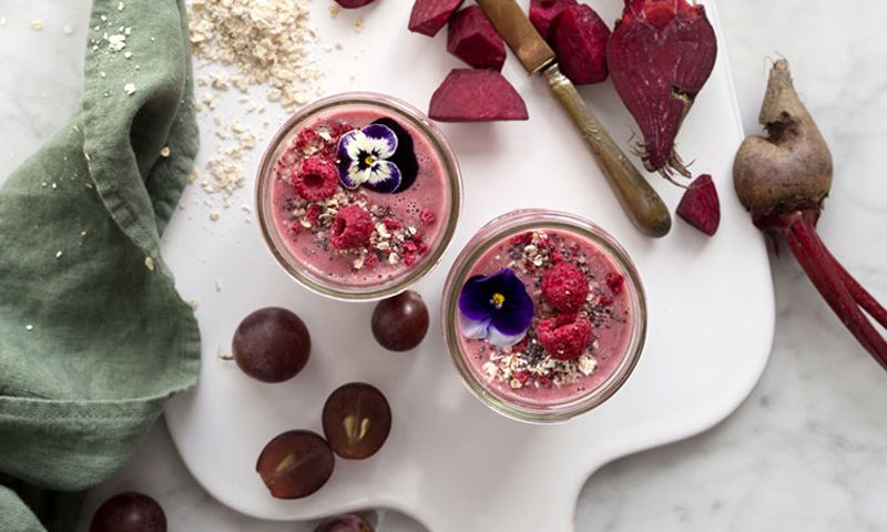 Batido de avena con remolacha