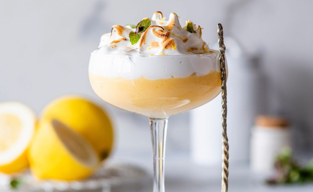 'Lemon curd' con merengue