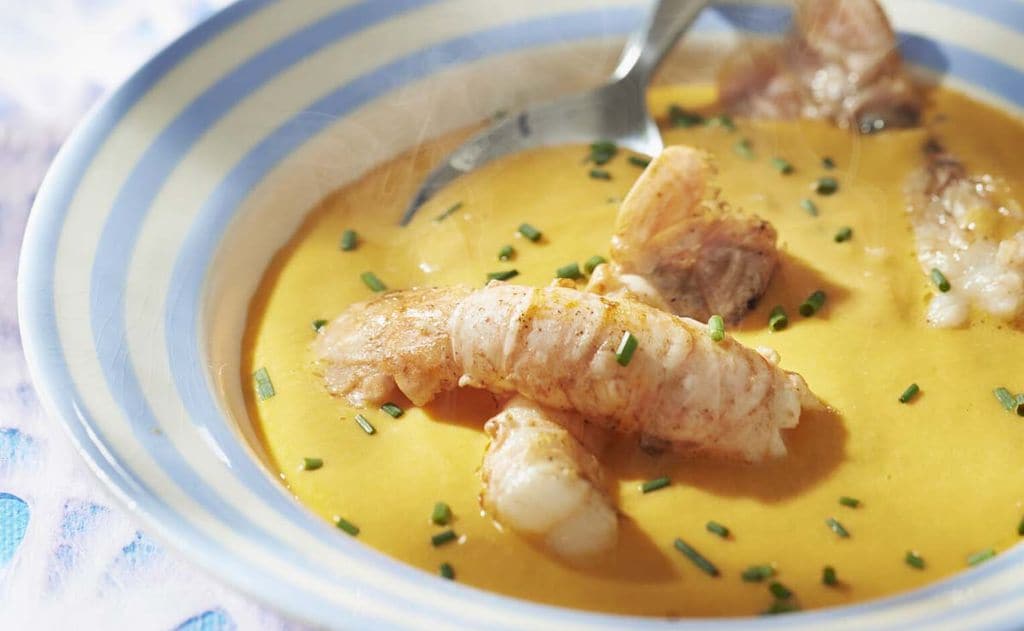 'Bisque' de cigalas al Calvados