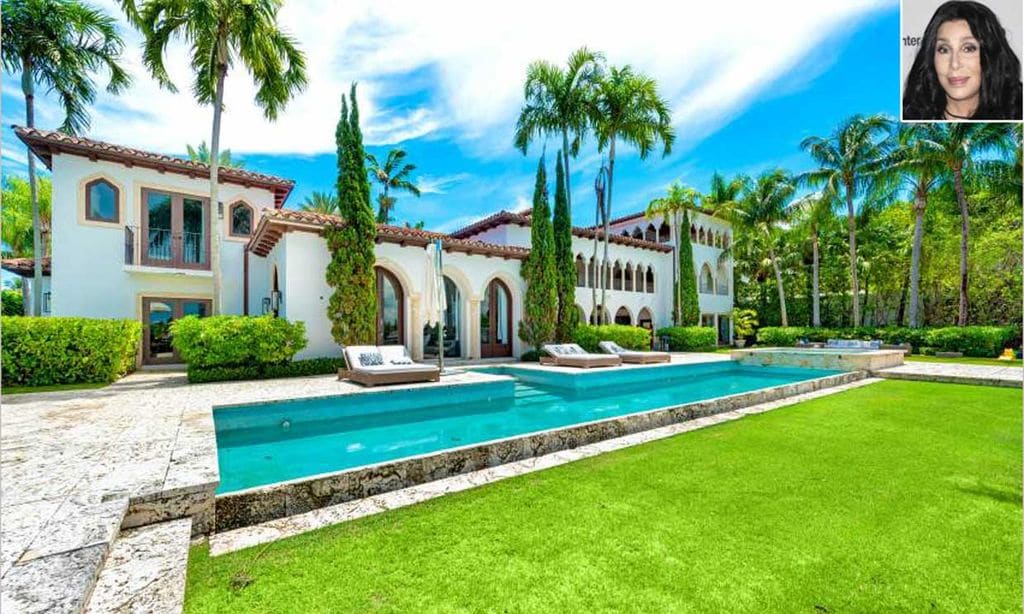 Así es la antigua y exótica mansión de Cher en Miami